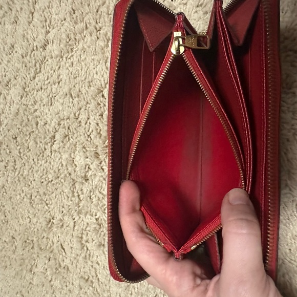 Louis Vuitton Red Empreinte Leather Wallet